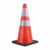Cono de Seguridad Vial PVC 28" / 70 cm Base Negra Reflectante Resistor
