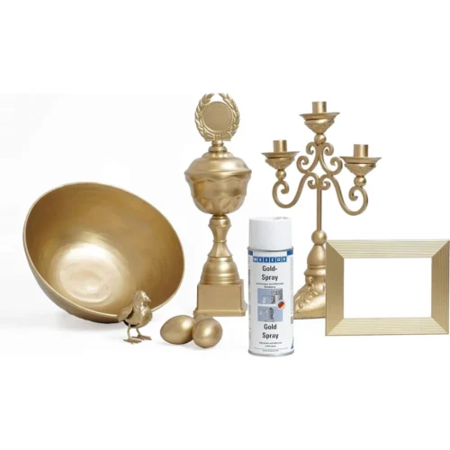 Pintura de oro en spray acabado metálico profesional WEICON 400 ml