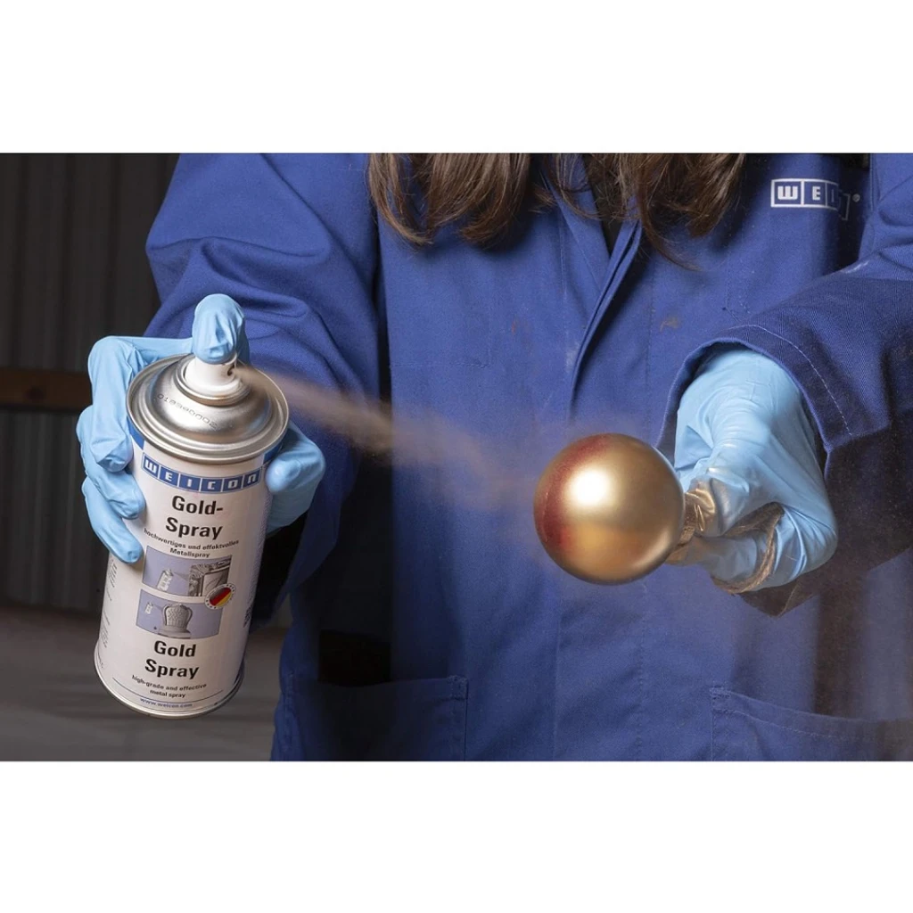 Pintura de oro en spray acabado metálico profesional WEICON 400 ml