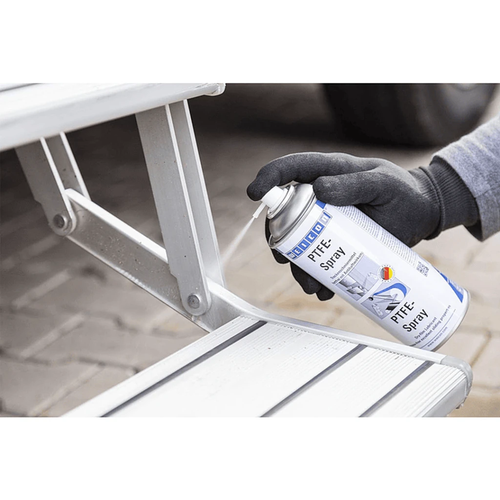 Lubricante seco PTFE en spray WEICON – Antiadherente de teflón para alta fricción