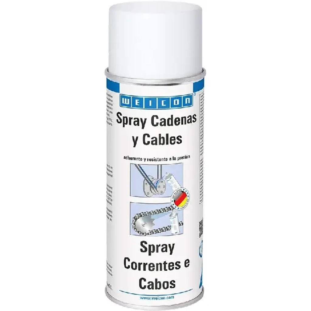 Grasa en spray para cadenas y cables WEICON – Lubricante adherente de alta presión