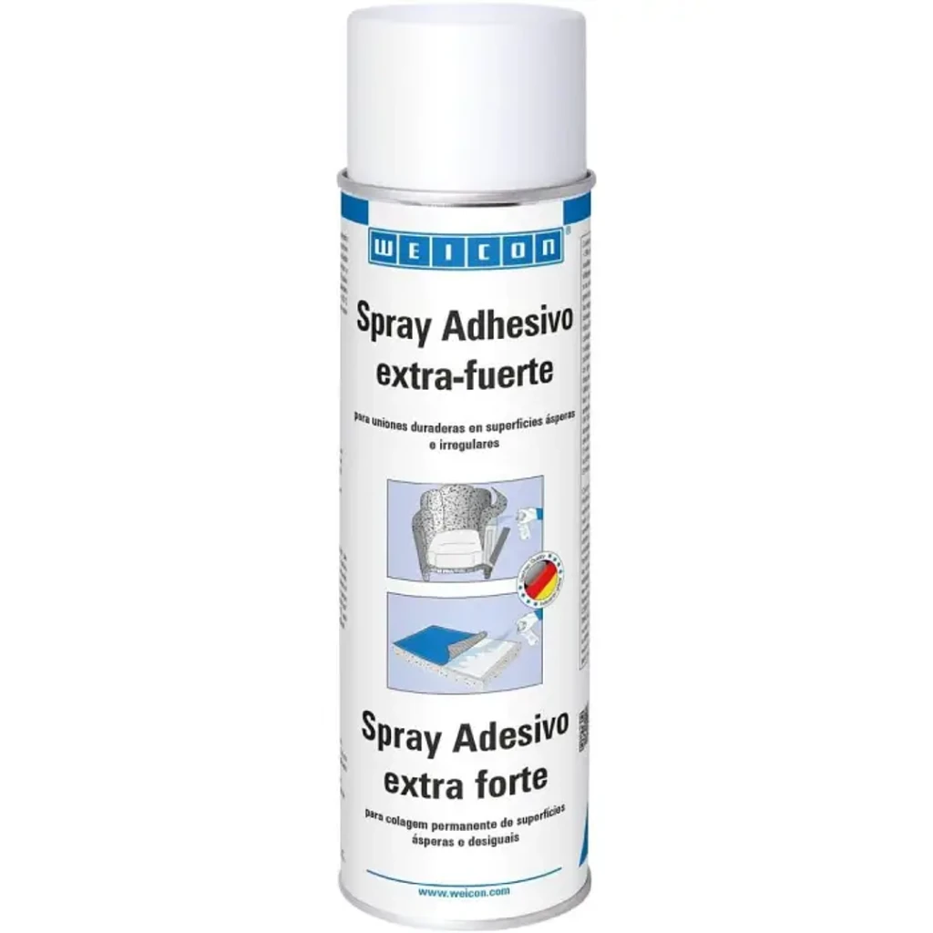 Adhesivo de contacto spray extra fuerte WEICON para goma y metal