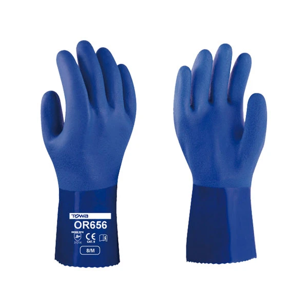 Guante TOWA OR656 – PVC impermeable resistente a hidrocarburos (30 cm)