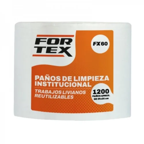 Paño Absorbente Sin Pelusas Rollo 1200 Pzs Fortex 60
