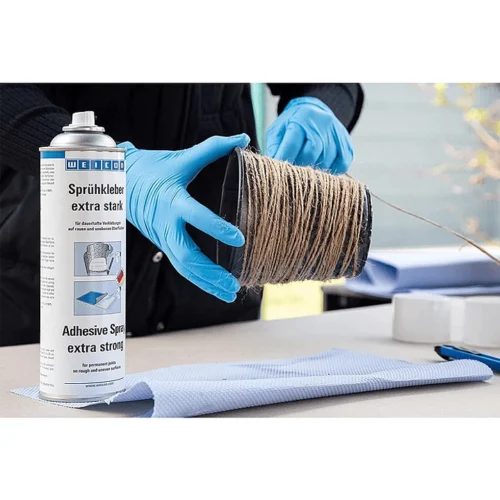 Adhesivo de contacto spray extra fuerte WEICON para goma y metal