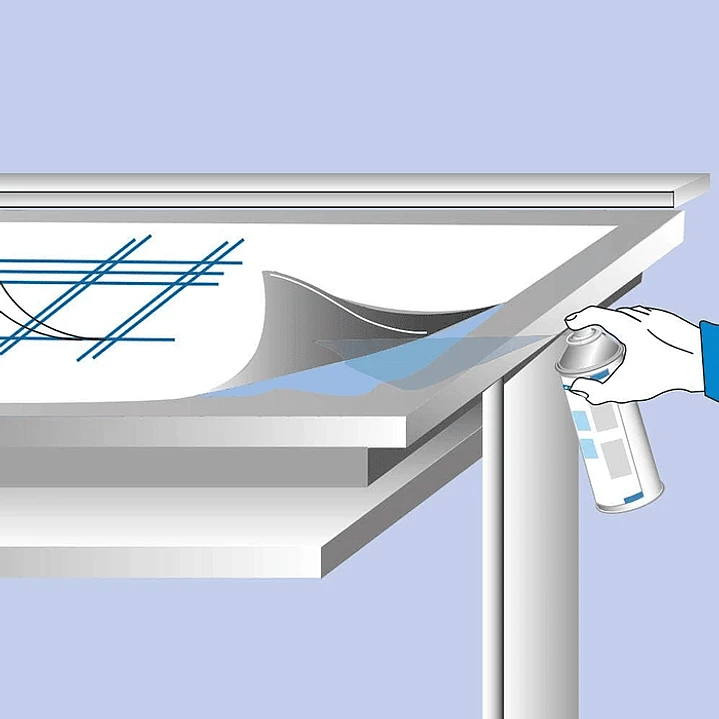 Pegamento reposicionable en spray transparente Weicon - Sin Residuos