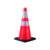 Cono de Seguridad Vial PVC 28" / 70 cm Base Negra Reflectante Resistor
