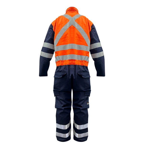 BUZO NOMAX FR100 BICOLOR NARANJO/AZUL KUMEN