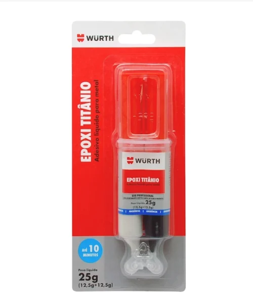 Adhesivo Epoxi Titanio Wurth 25 g tipo acero líquido