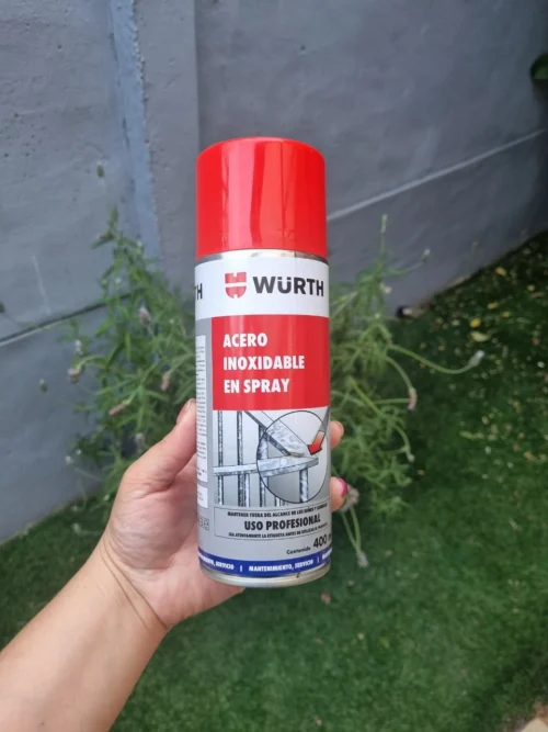 Spray Recubrimiento Acero Inoxidable Perfect WÜRTH 400 ml – Acabado metalico