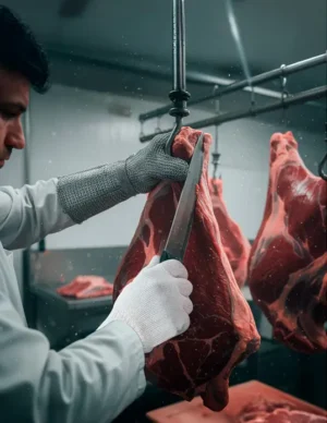 Guantes de carnicero de malla de acero inoxidable largo RESISTOR ISP