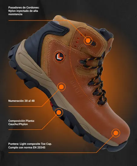 Zapatos de seguridad OBELIX RN-403 con puntera composite