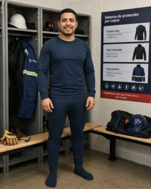 Primera capa pijama poliéster hombre térmica THERM 4000 SIBERIA