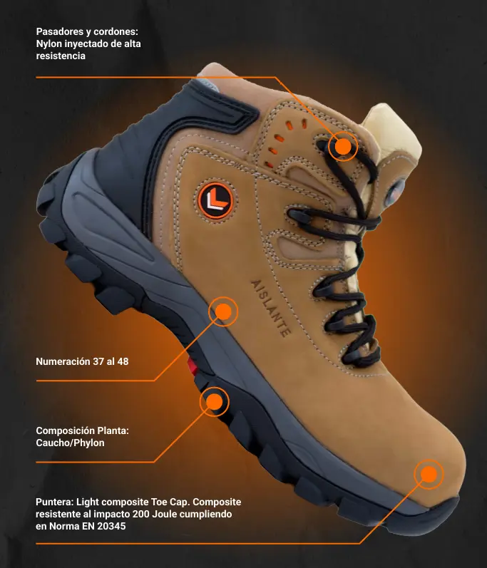 Zapatos de seguridad OBELIX RN-423 cuero nubuck con composite