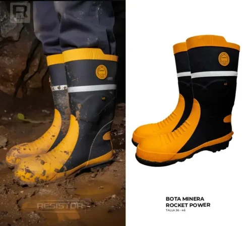 Bota minera ROCKET POWER impermeable con puntera de acero