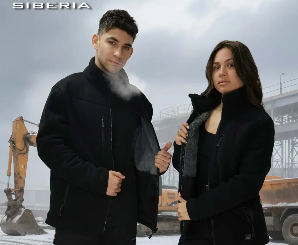 Chaqueta softshell HARBIN SIBERIA térmica y cortaviento con micropolar