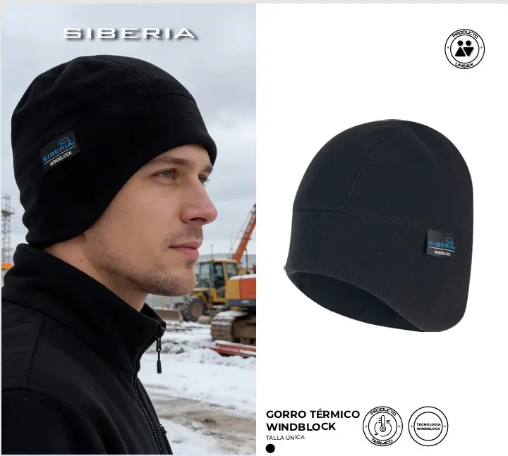 Gorro térmico Windblock cortaviento con membrana impermeable