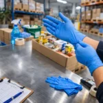 Guantes de Nitrilo Azules Libres de Polvo y Látex Natural Smart