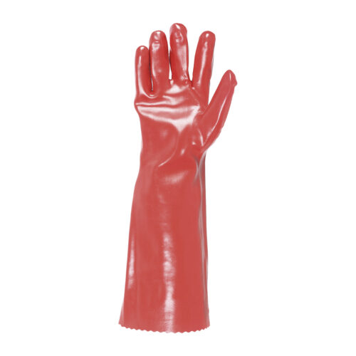 GUANTE KRON PVC ROJO Q1 18' (45CM) ISP RESISTOR