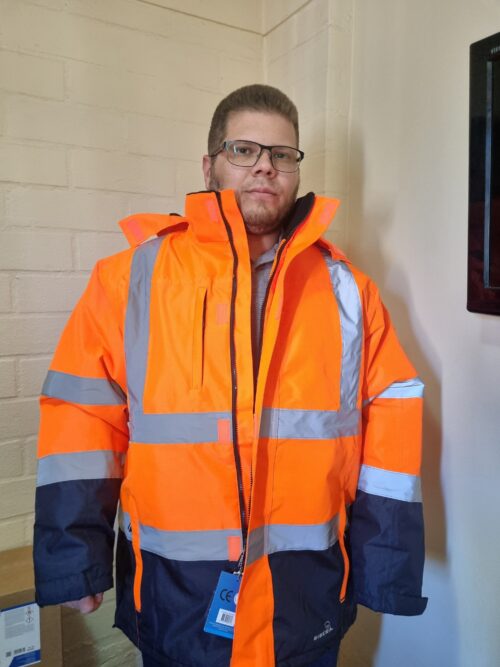 Parka térmica alta visibilidad Therm 360 bicolor Naranja/Azul