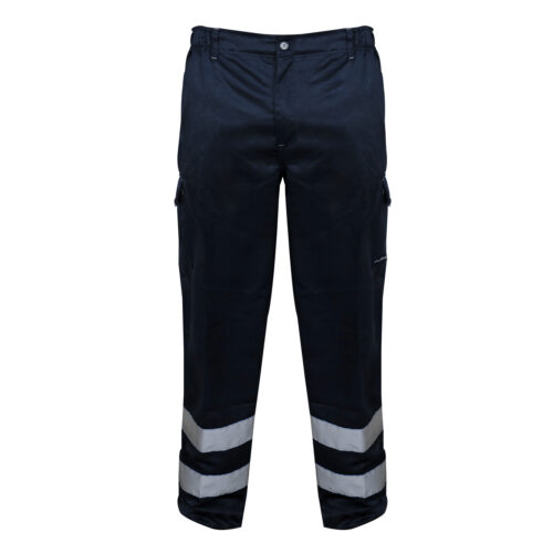 PANTALON CARGO GABARDINA CON CINTA REFLECTANTE
