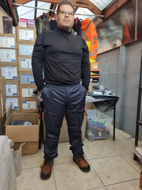 PANTALON CARGO GABARDINA AZUL LAND KUMEN