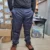 PANTALON CARGO GABARDINA AZUL LAND KUMEN