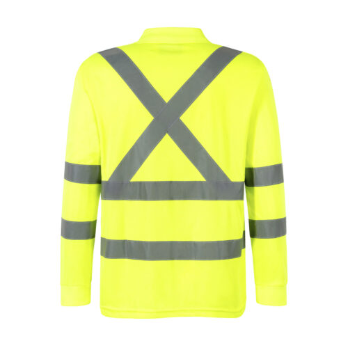 POLERA PIQUE HI VIS MANGA LARGA AMARILLO KUMEN