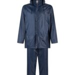 Traje impermeable para lluvia Traffic T18 azul | Chaqueta y pantalón