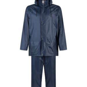 Traje impermeable para lluvia Traffic T18 azul | Chaqueta y pantalón