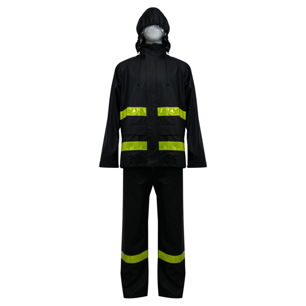 TRAJE SEALTOP PU/PVC ANTIÁCIDO DÍA Y NOCHE CON CINTA REFLECTANTE VERDE SIBERIA