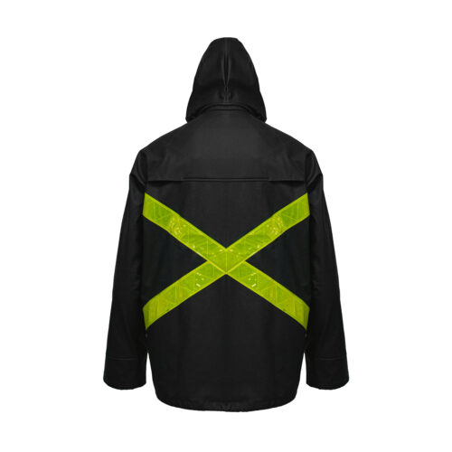 TRAJE SEALTOP PU/PVC ANTIÁCIDO DÍA Y NOCHE CON CINTA REFLECTANTE VERDE SIBERIA