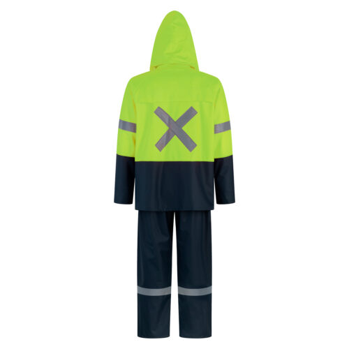 TRAJE SEALTOP PU/PVC ANTIÁCIDO AMARILLO/AZÚL CON CINTA REFLECTANTE SIBERIA