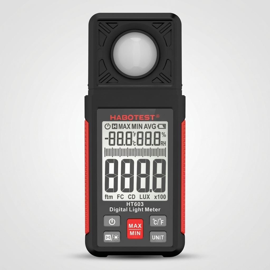 Luxómetro digital portátil HABOTEST HT603 para medir iluminación
