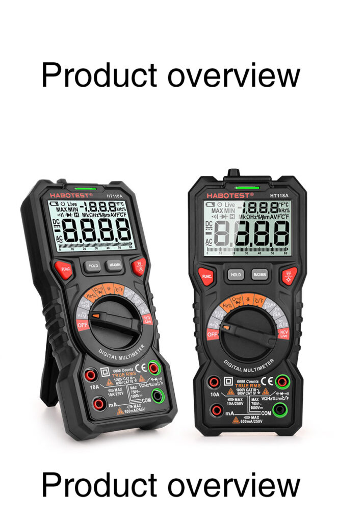 Multímetro digital True RMS HABOTEST HT118A CAT III 1000V