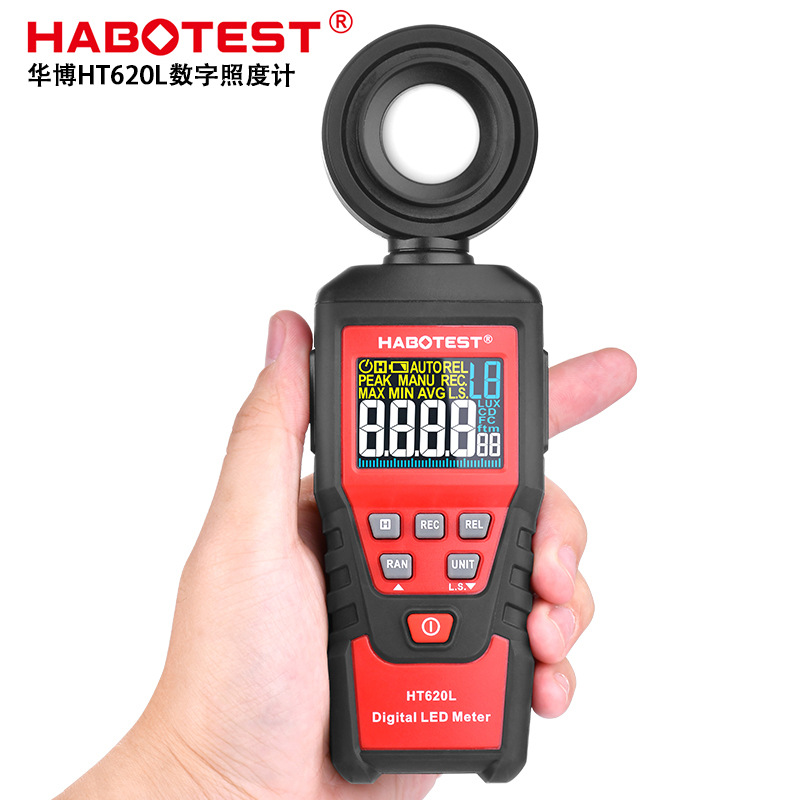 Luxómetro digital HABOTEST HT620 para iluminación LED