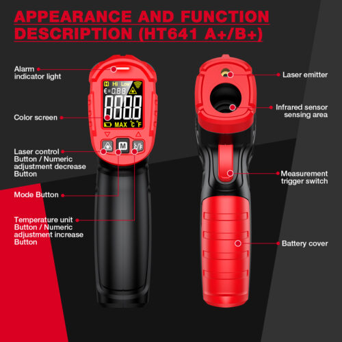 HT641A-A+-B-B+主图详情_08 Termómetro infrarrojo industrial HABOTEST HT641B hasta 600 °C