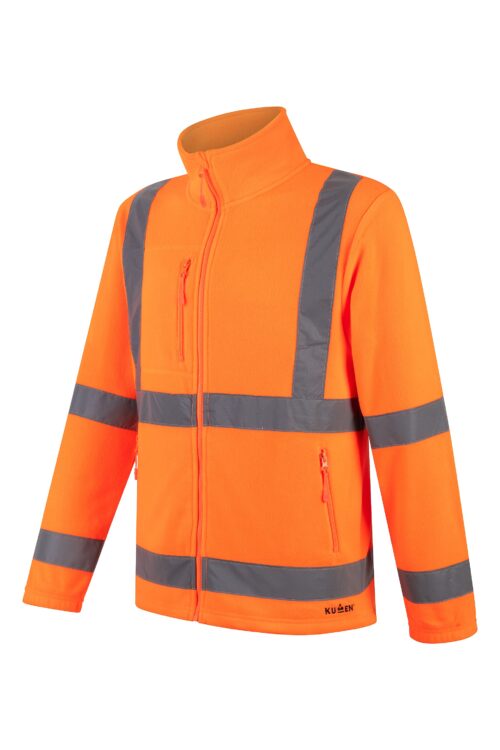 813493-MICROPOLAR_NARANJO_FLUOR_Naranjo-2 POLERÓN MICROPOLAR FLUOR CINTA REFLECTANTE NARANJO KUMEN