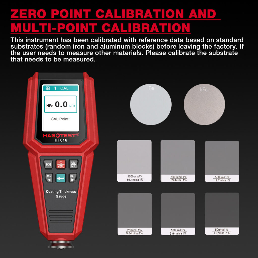 Medidor de espesor de pintura y recubrimientos HABOTEST HT616