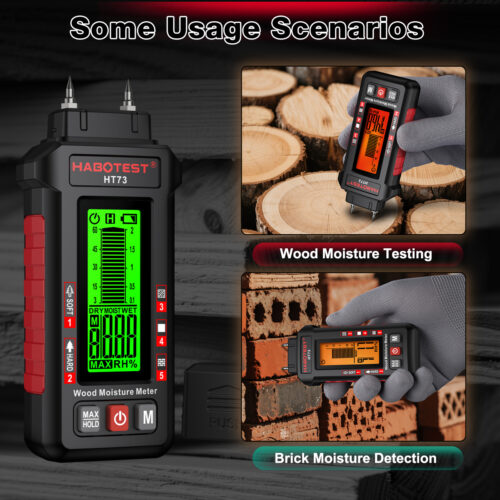 HT73--详情_16 Medidor de humedad para madera y materiales HABOTEST HT73