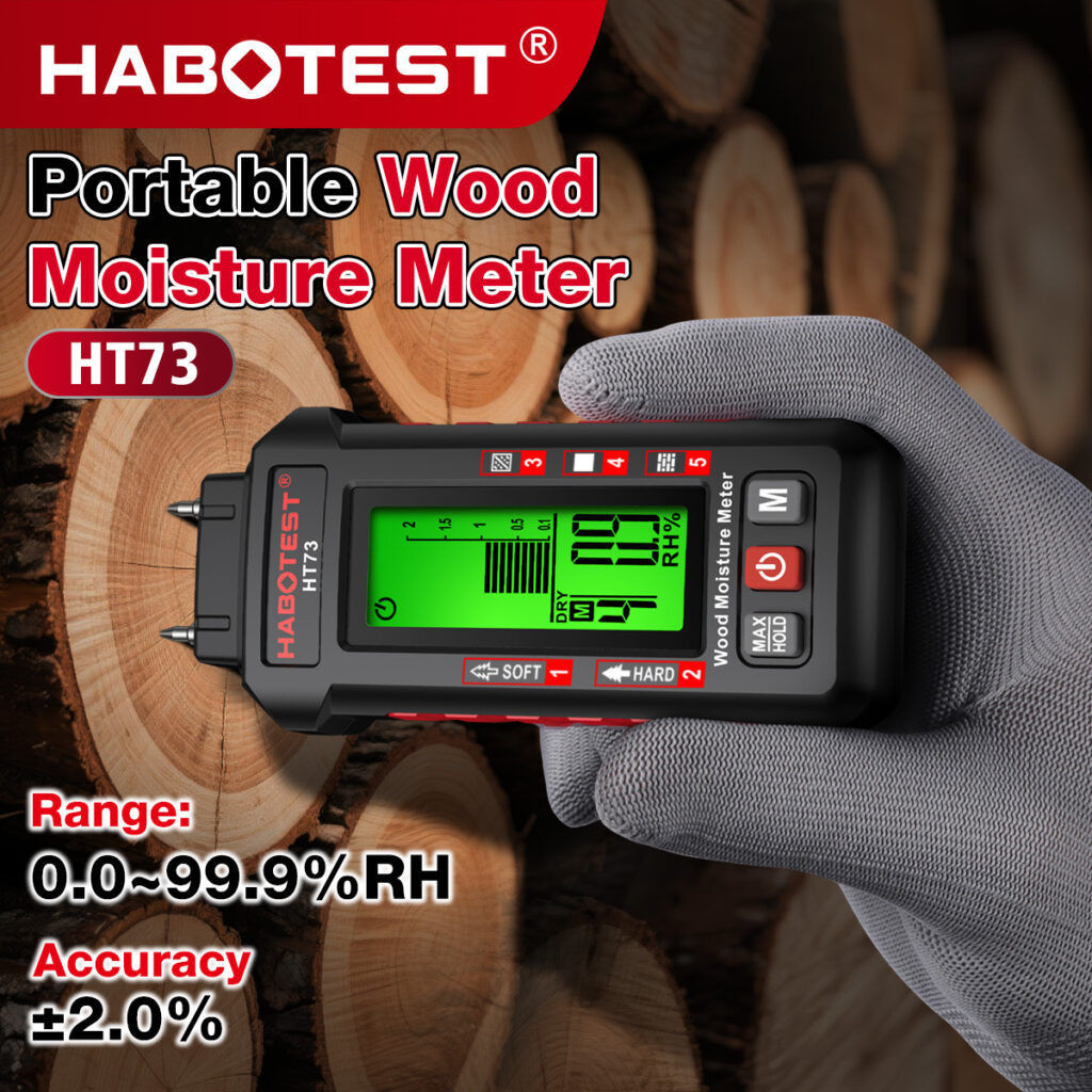 Medidor de humedad para madera y materiales HABOTEST HT73