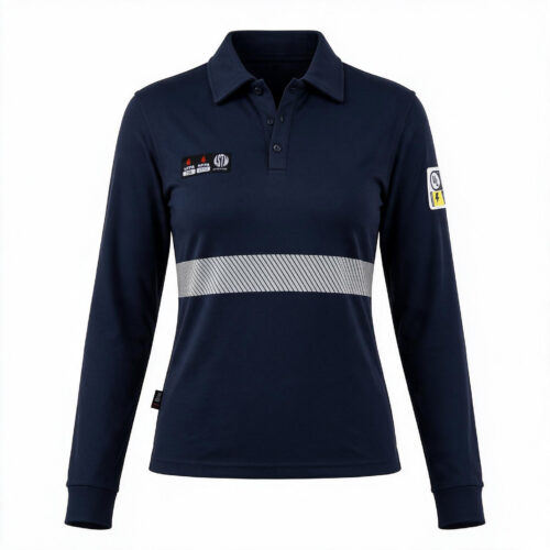 1108503-POLERA-FR370-1-MUJER Polera ignífuga mujer para arco eléctrico Nomax FR370