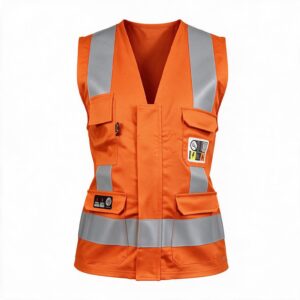1109034-CHALECO-MUJER-FR200-1 Chaleco ignífugo mujer para arco eléctrico Nomax FR200