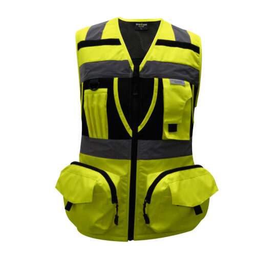 968255-geoplus-amarillo-mujer-1 Chaleco geólogo Minero mujer alta visibilidad GeoPlus Kumen Amarillo